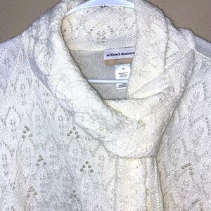 Alfred Dunner Lodge scarf pointelle sweater